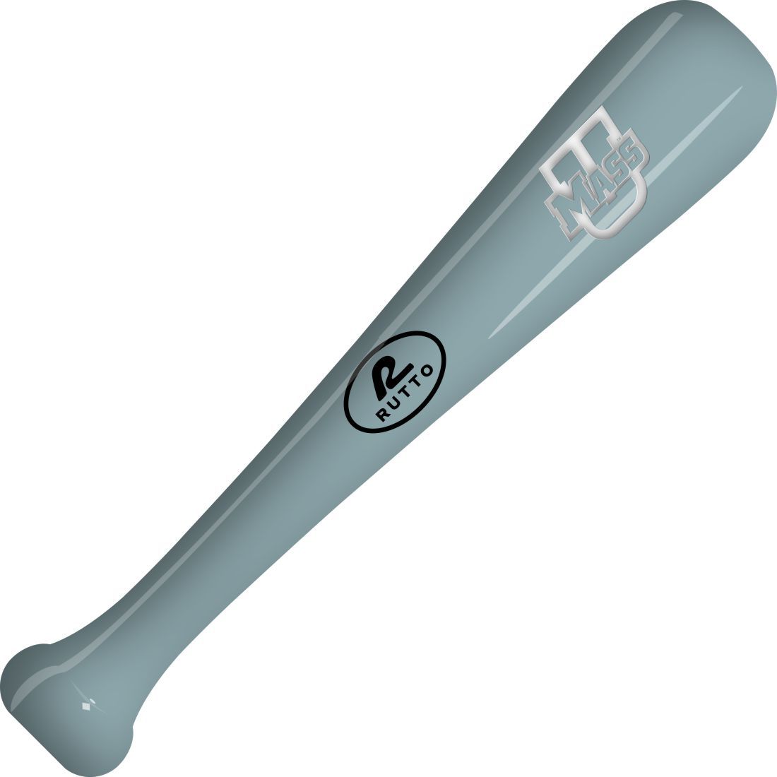 Handcrafted Grey Wooden Mini Bat - Power U