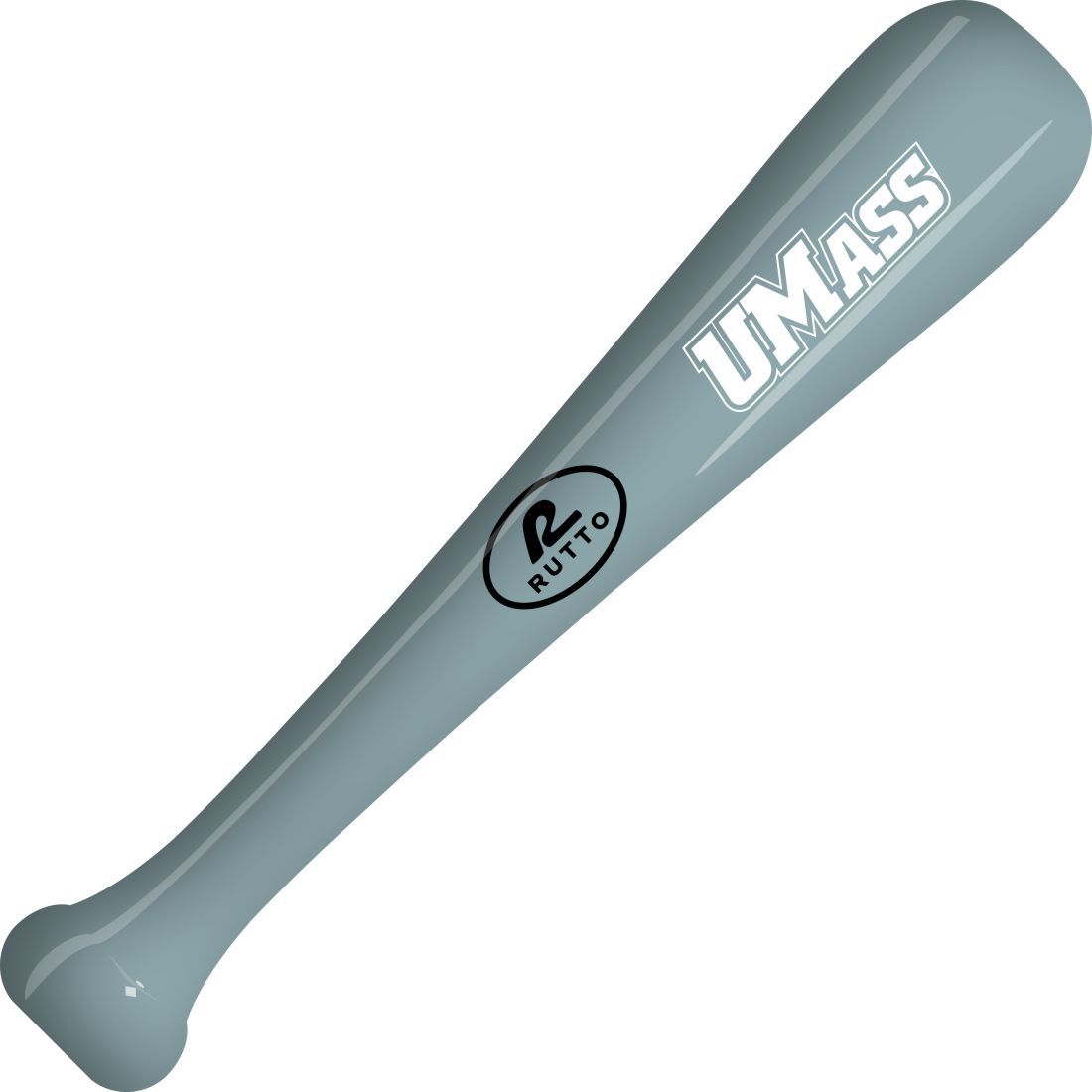 Handcrafted Grey Wooden Mini Bat - UMass Athletics