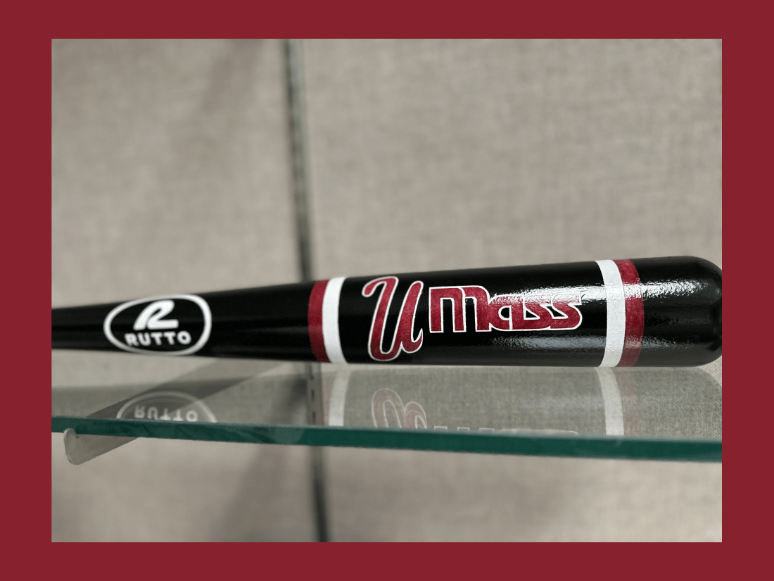 UMass Vintage Collection Black & Maroon - Full Size Wood Bat