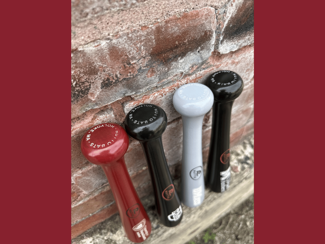 Handcrafted Grey Wooden Mini Bat - Power U