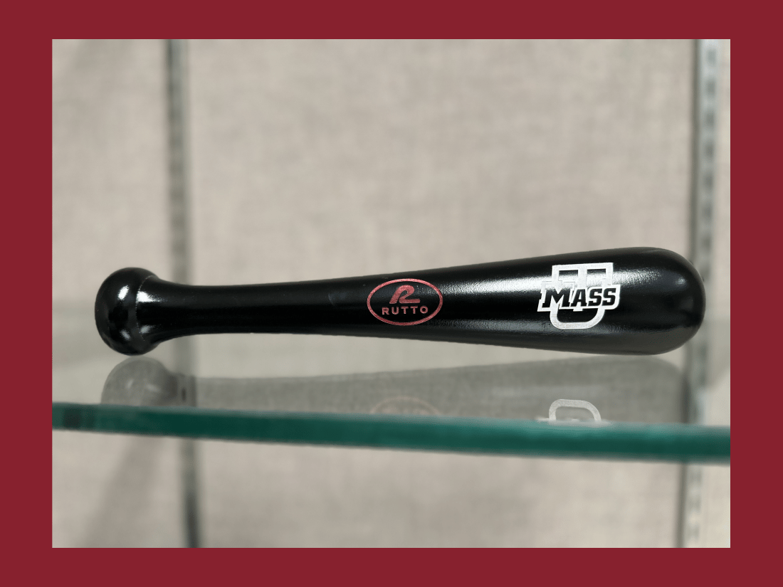 Handcrafted Black Wooden Mini Bat - Power U