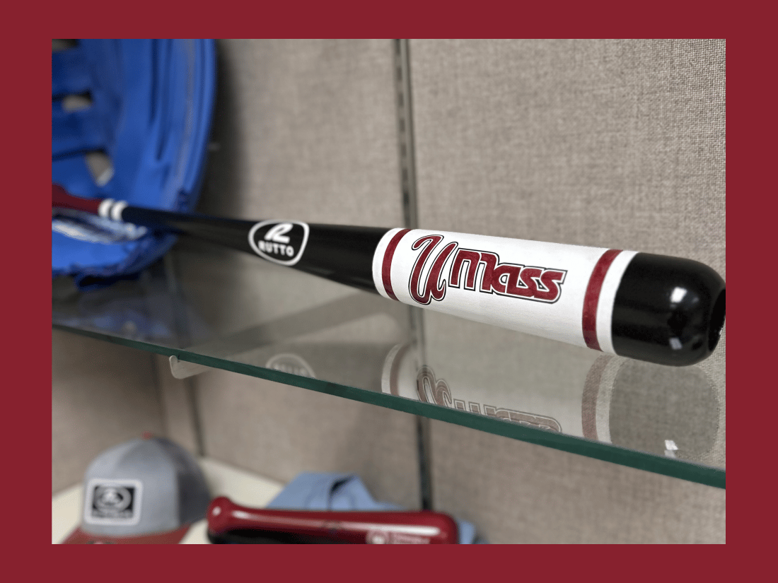 UMass Vintage Collection White & Maroon - Full Size Wood Bat