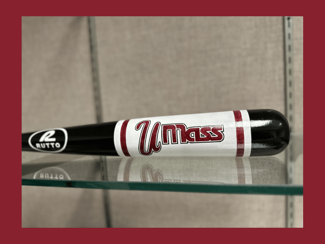 UMass Vintage Collection White & Maroon - Full Size Wood Bat