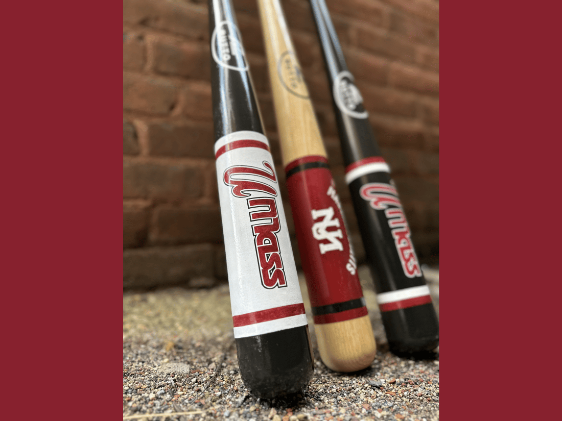 UMass Vintage Collection White & Maroon - Full Size Wood Bat