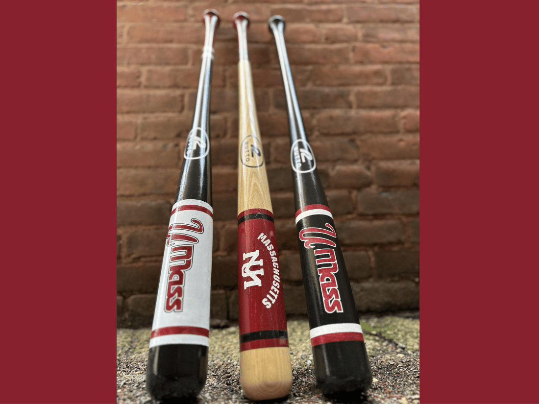 UMass Vintage Collection White & Maroon - Full Size Wood Bat