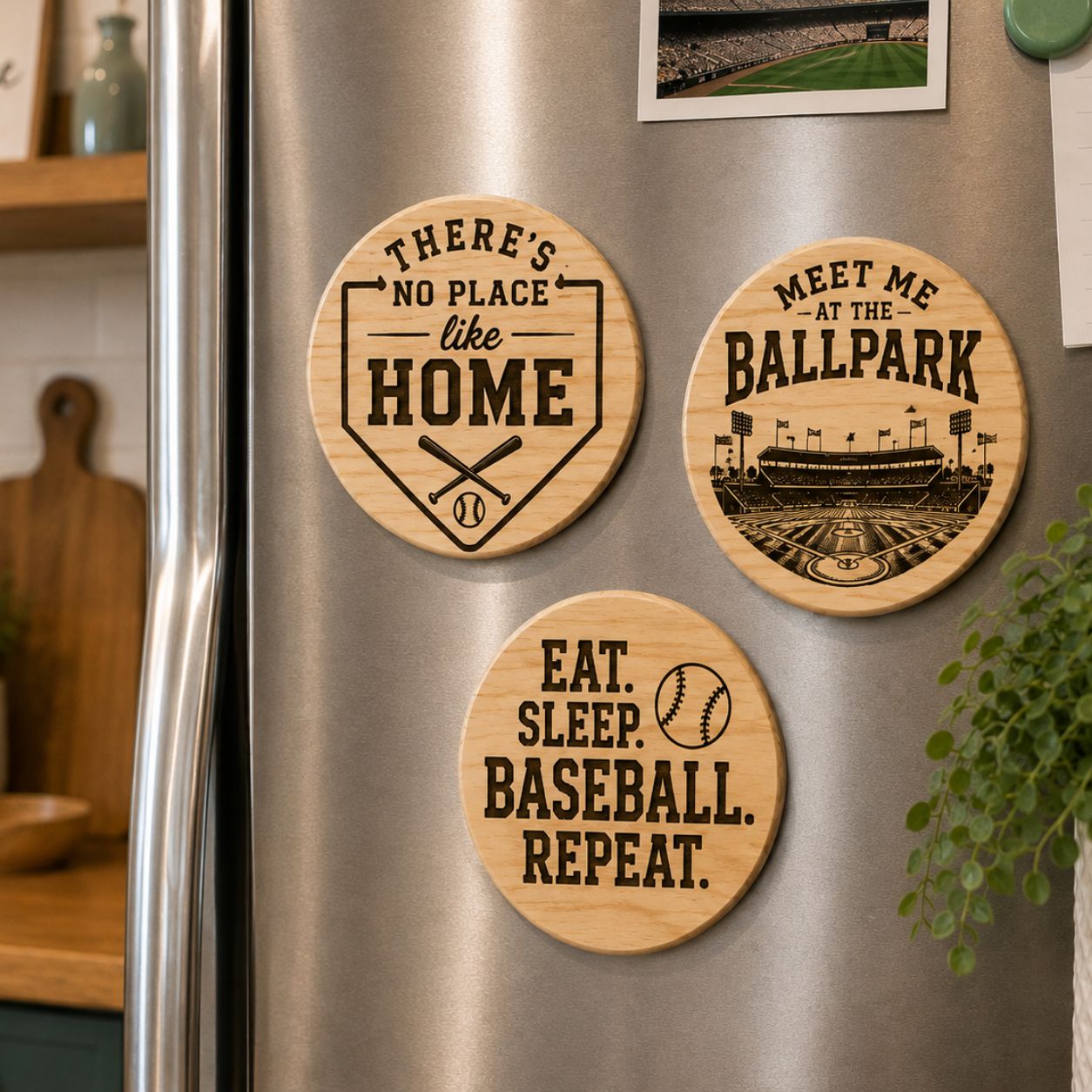 Rutto Engraved Hardwood Fridge Magnet
