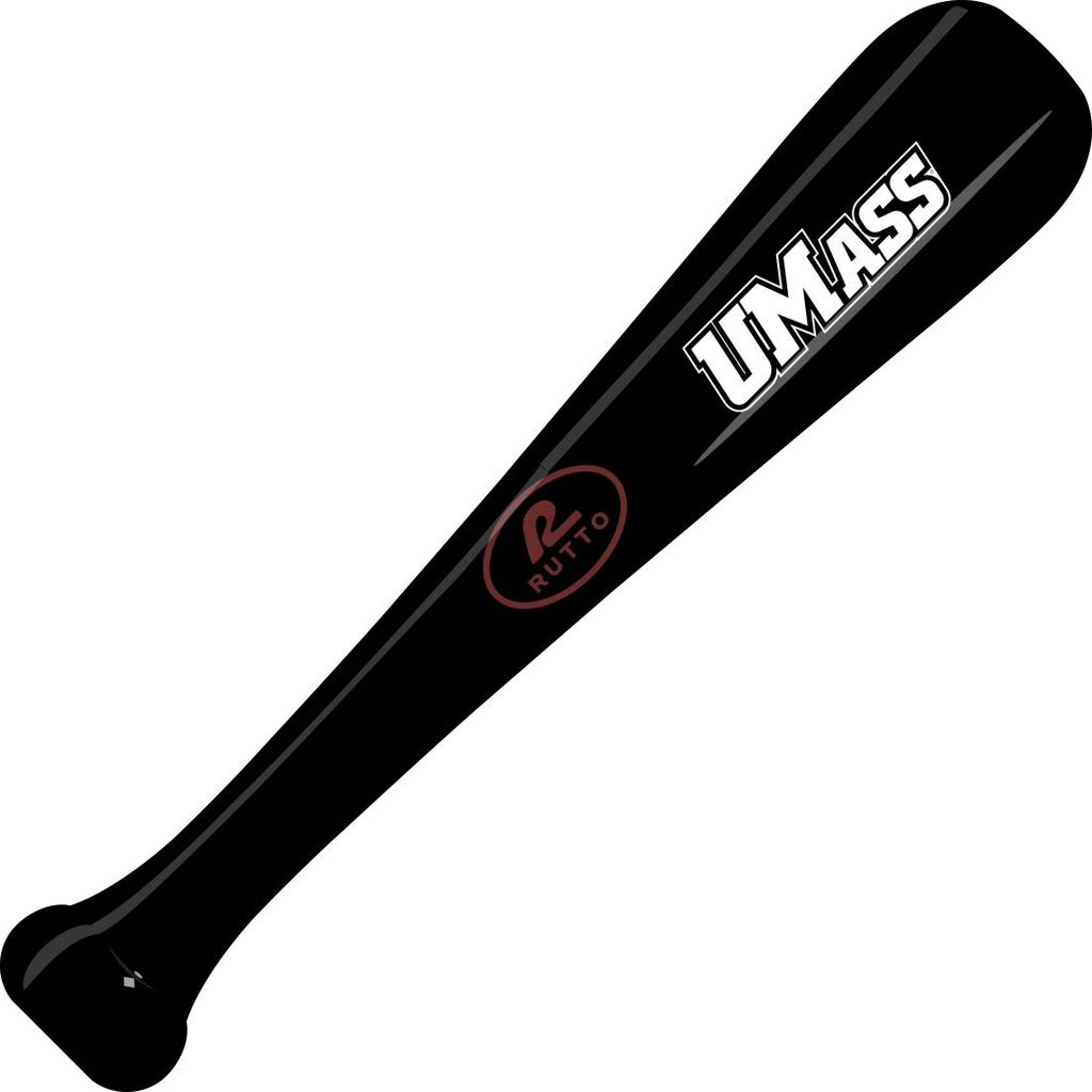 Handcrafted Black Wooden Mini Bat – UMass Athletics