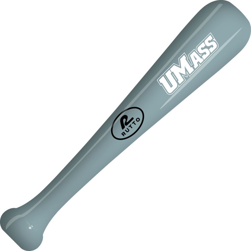 Handcrafted Grey Wooden Mini Bat – UMass Athletics