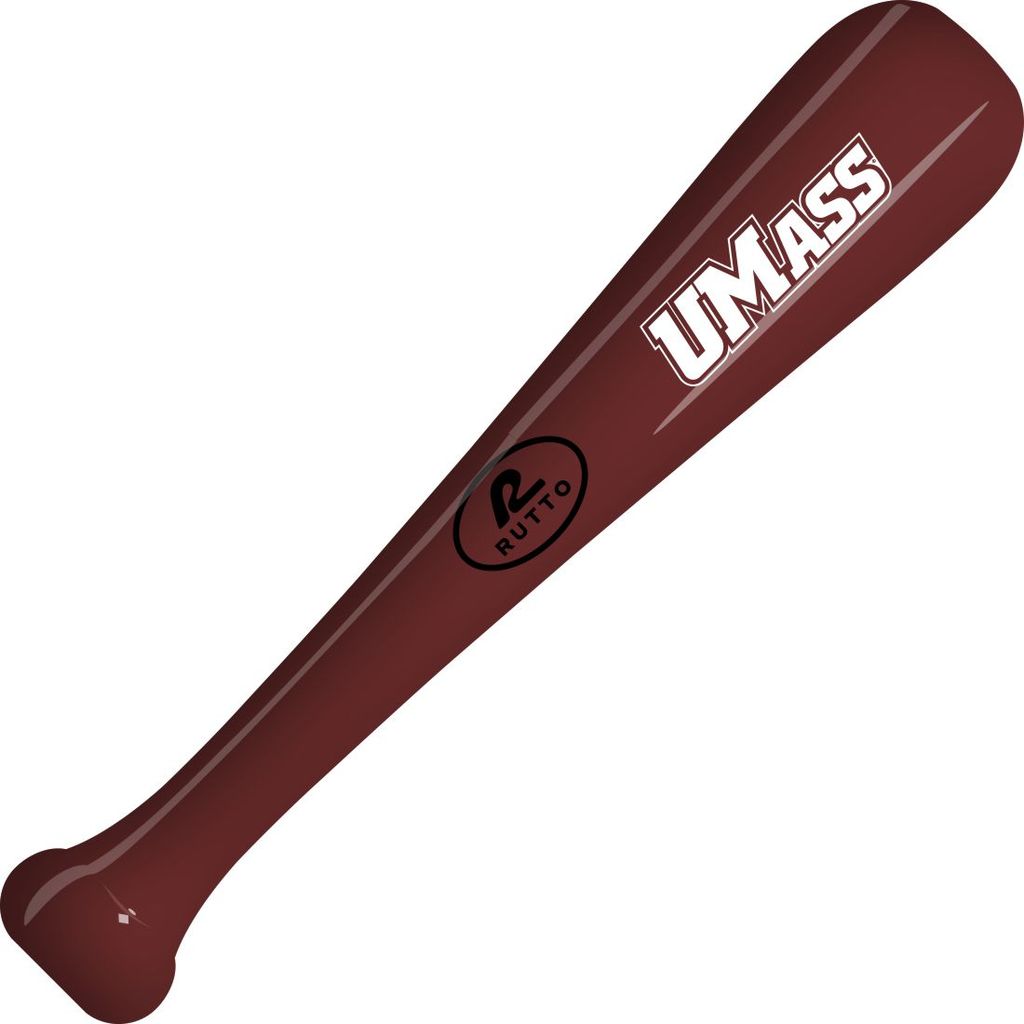 Handcrafted Maroon Wooden Mini Bat – UMass Athletics