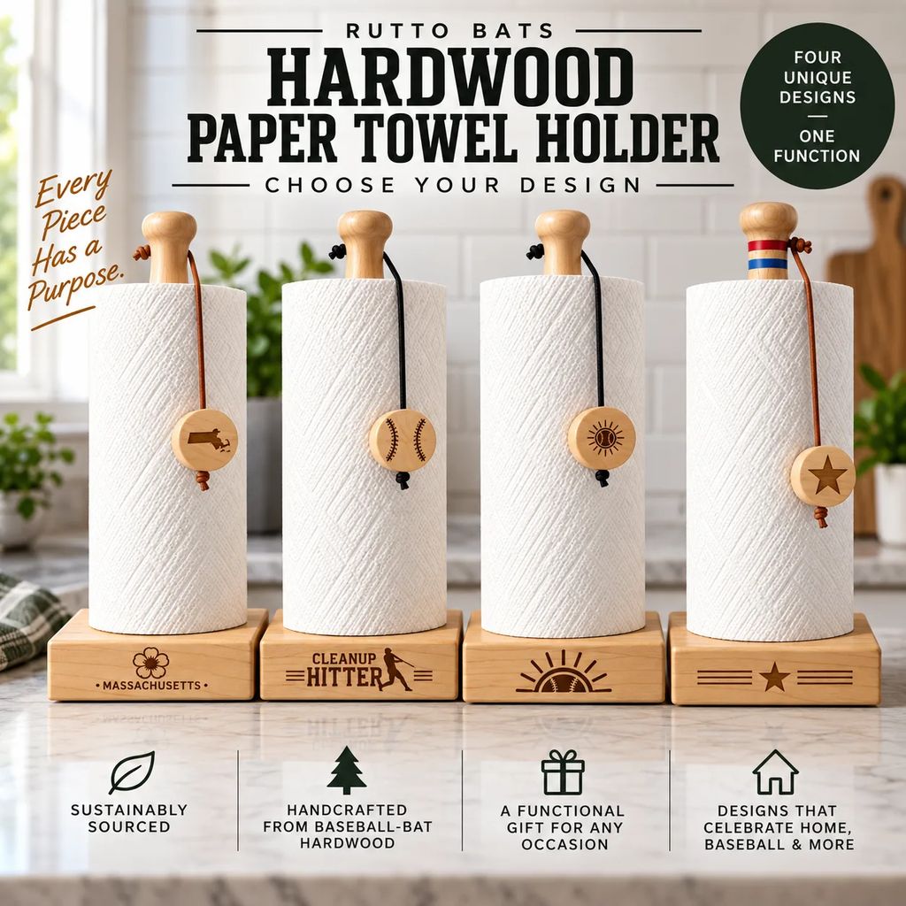 Rutto Baseball Bat Paper Towel Holder