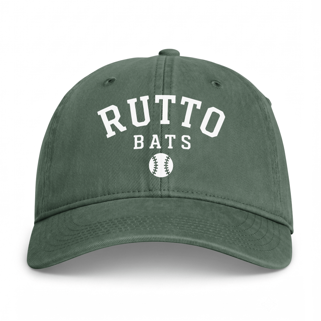 Rutto Bats Baseball Washed Cap