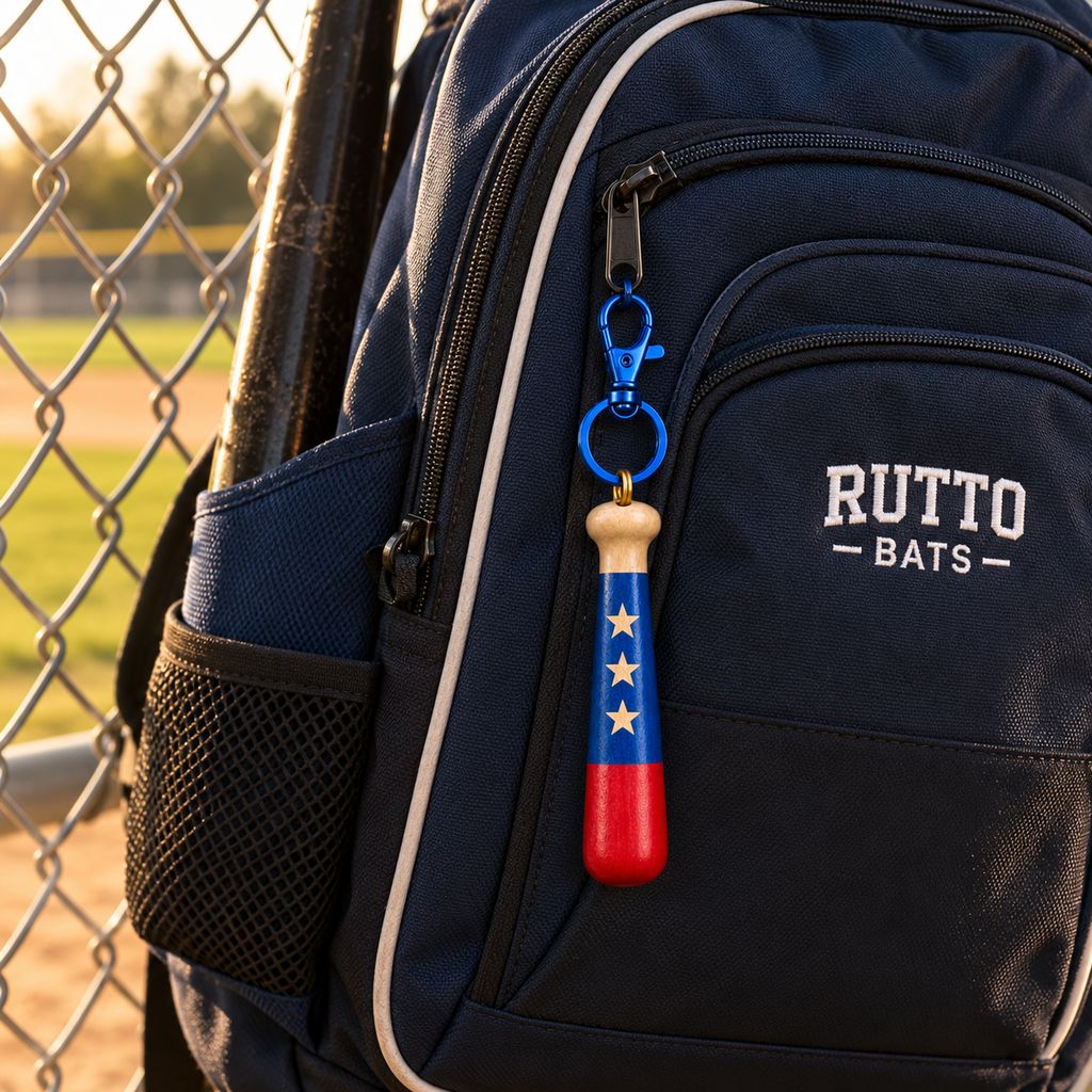 Rutto Hardwood Baseball Bat Keychain
