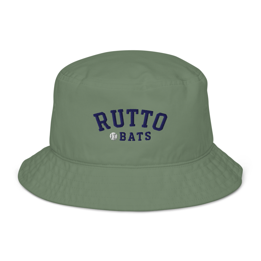 Rutto Bats Baseball Organic Bucket Hat